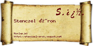 Stenczel Áron névjegykártya